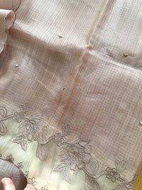Beige Kota Silk-3 Peice Suit Set