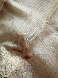 Beige Kota Silk-3 Peice Suit Set