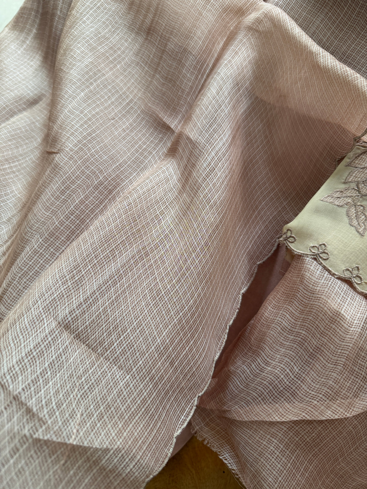 Beige Kota Silk-3 Peice Suit Set