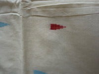 WHITE RED SOFT COTTON- Comes with blouse piece