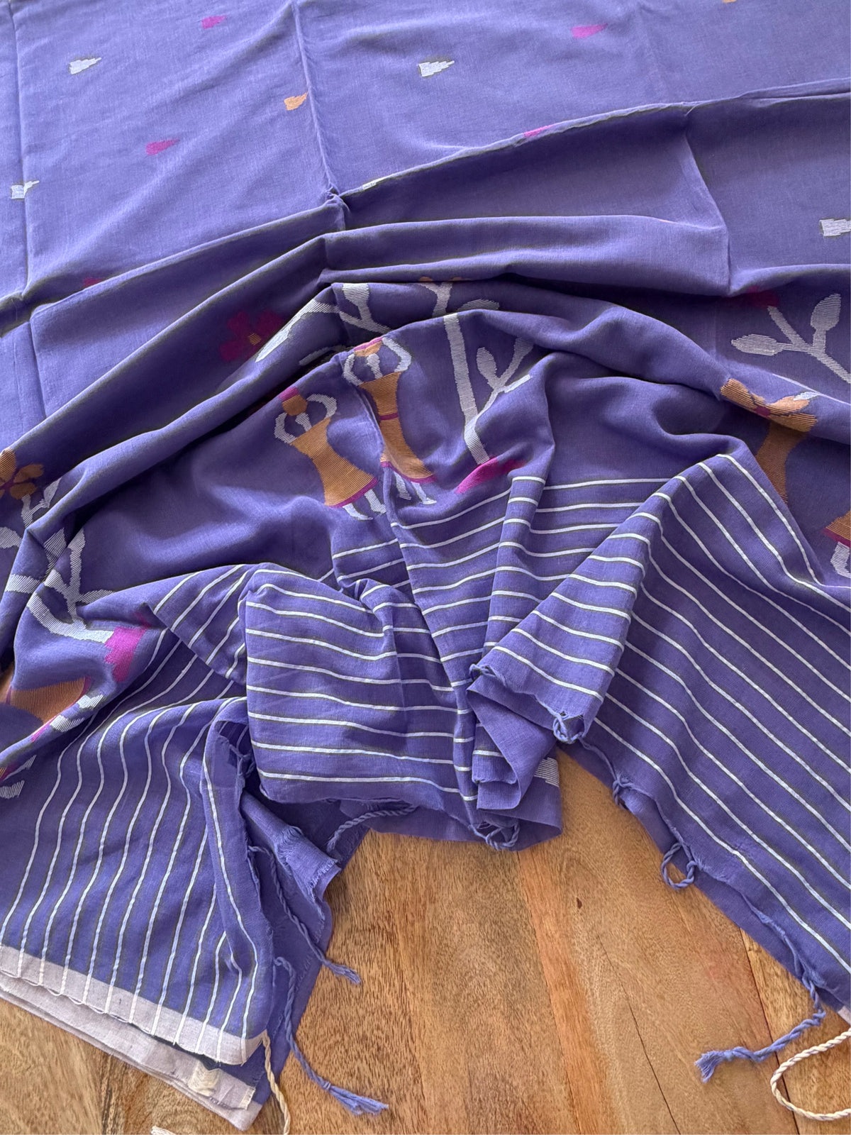 PURPLE SOFT COTTON - Comes with blouse piece