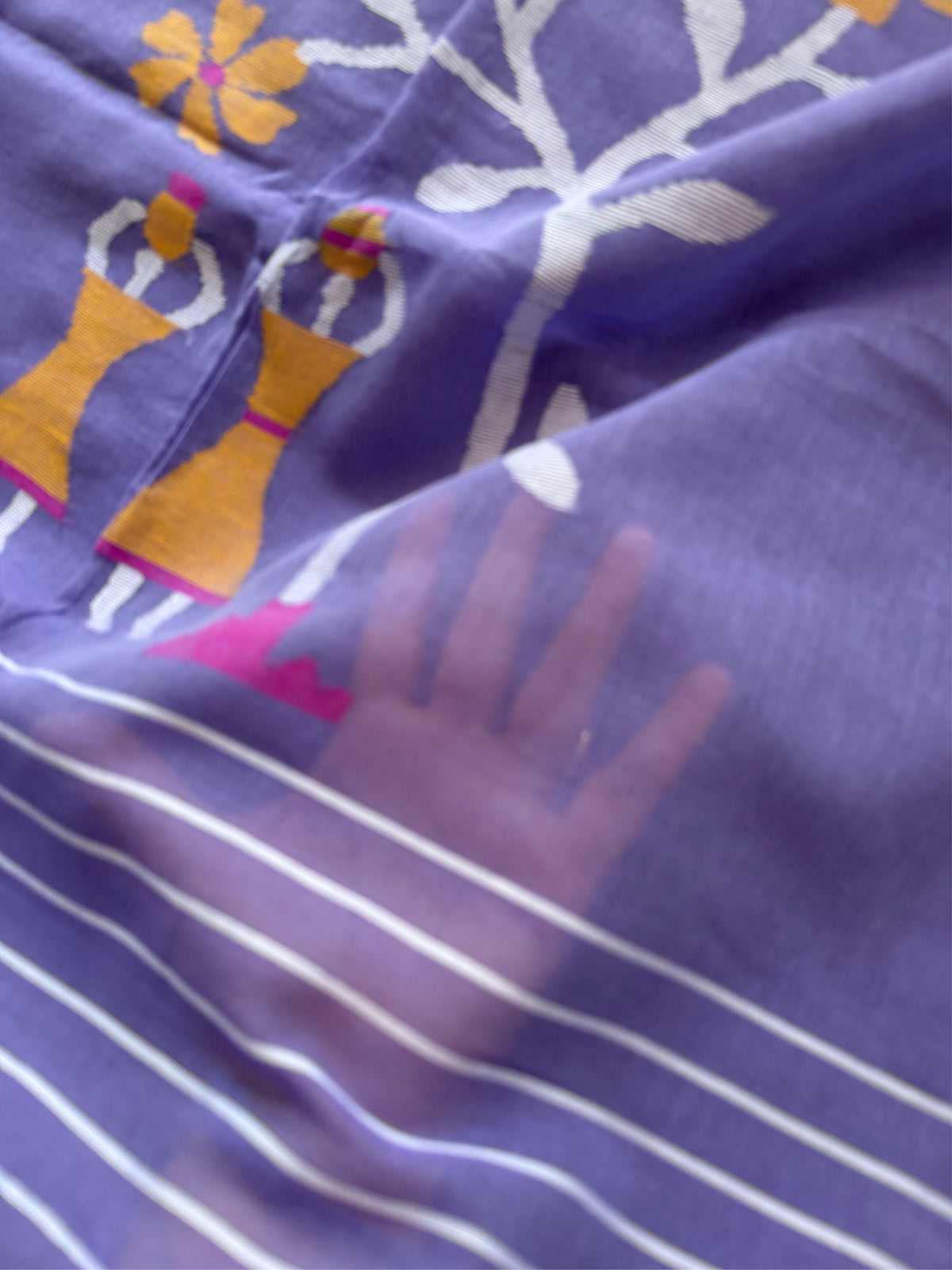 PURPLE SOFT COTTON - Comes with blouse piece