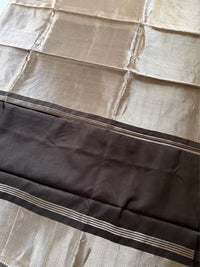 SIYAAH CHANDANI - Black and silver comes with blouse piece