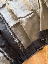 SIYAAH CHANDANI - Black and silver comes with blouse piece