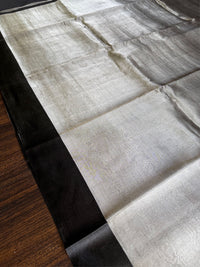SIYAAH CHANDANI - Black and silver comes with blouse piece