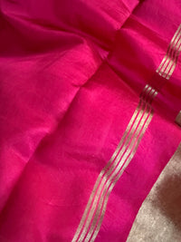 GULABI CHANDAN - Pink and gold comes with blouse piece