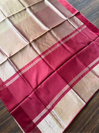 LAAL CHANDAN - Red and gold comes with blouse piece