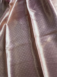 GULABI ZARI- Pink and gold comes with blouse piece