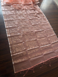 PUJOR AALO - Peach and gold comes with blouse piece