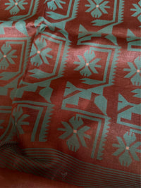 FIROZA JAAL - Brown tussar saree comes with blouse piece