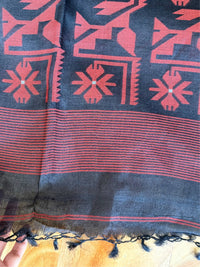 KALO BELA - Black tussar saree comes with blouse piece