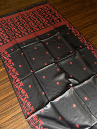 KALO BELA - Black tussar saree comes with blouse piece