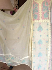Meher Yellow Kota Cotton-2 Piece Suit Set