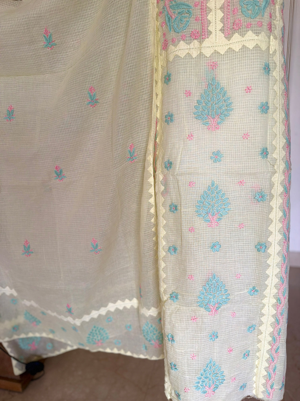 Meher Yellow Kota Cotton-2 Piece Suit Set