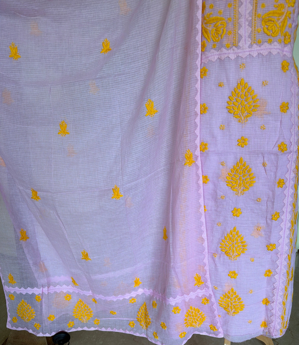 Meher Pink Cotton Kota-2 Piece Suit Set
