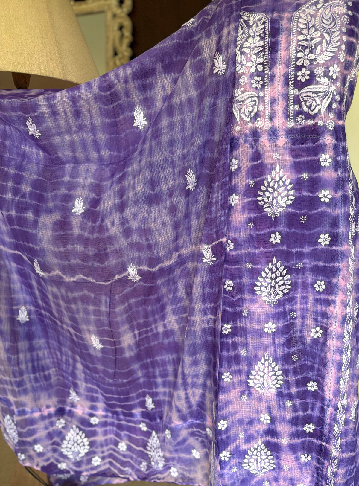 Meher Lavender Kota Cotton-2 Piece Suit Set