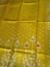 SORSHE - Yellow tussar saree comes with blouse piece