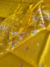 SORSHE - Yellow tussar saree comes with blouse piece