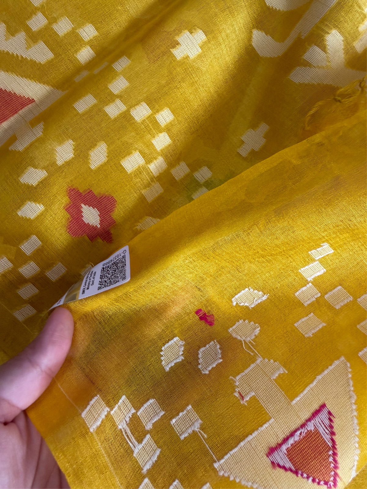 SORSHE - Yellow tussar saree comes with blouse piece
