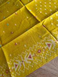 SORSHE - Yellow tussar saree comes with blouse piece