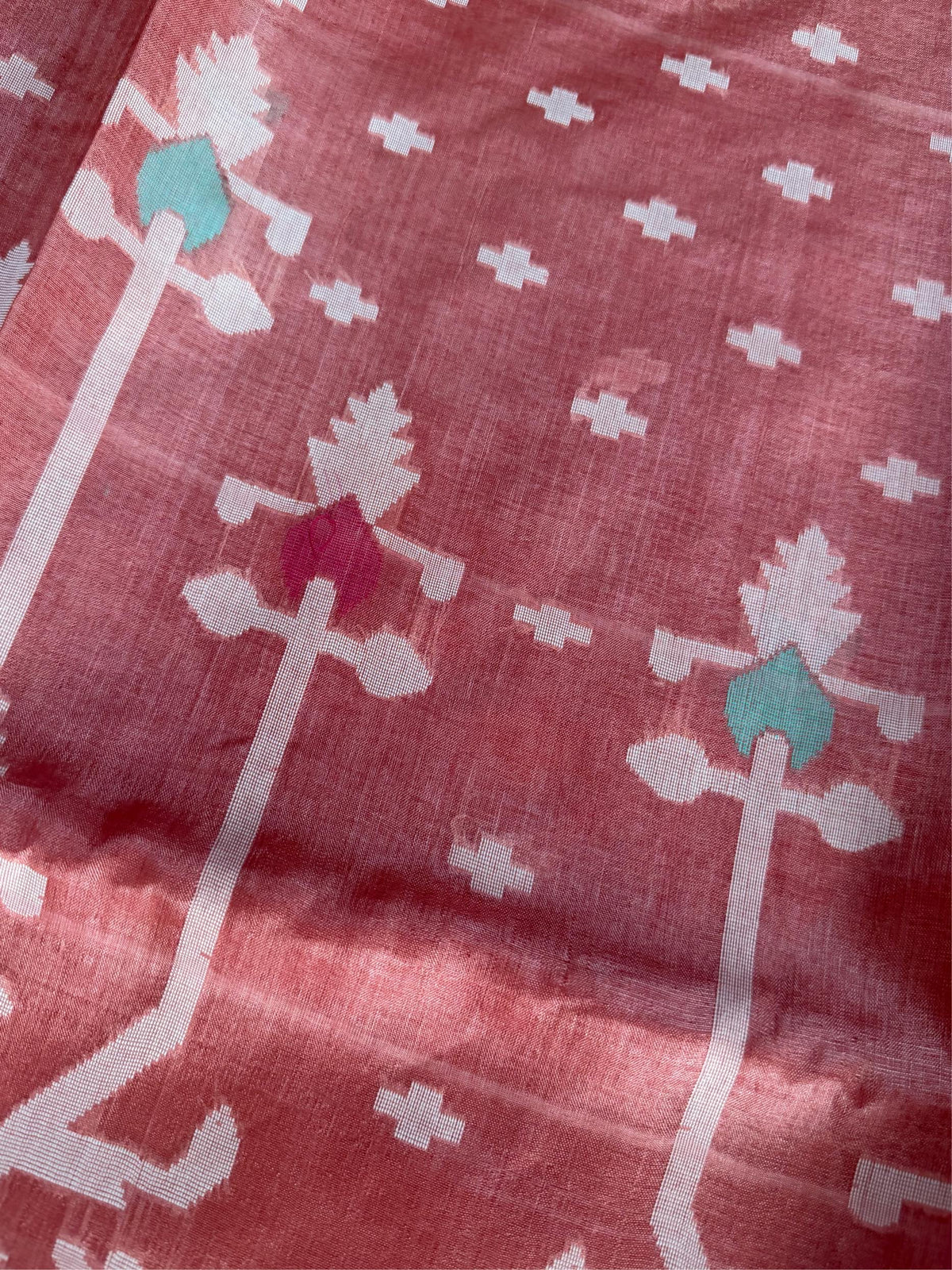 KESARI - Orange tussar saree comes with blouse piece