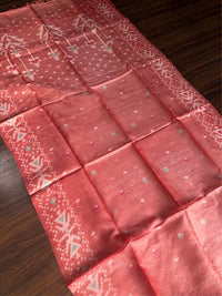 KESARI - Orange tussar saree comes with blouse piece