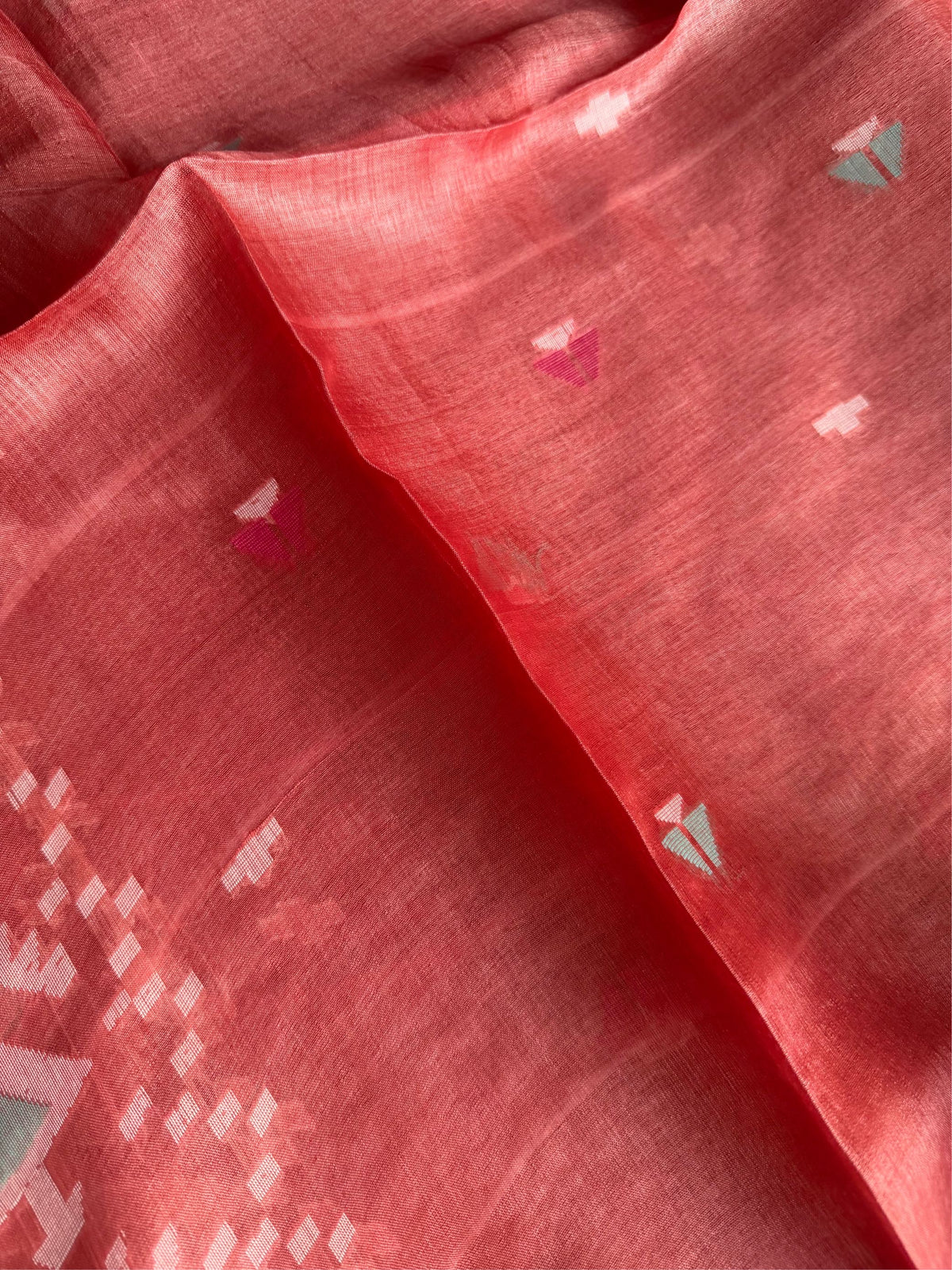 KESARI - Orange tussar saree comes with blouse piece