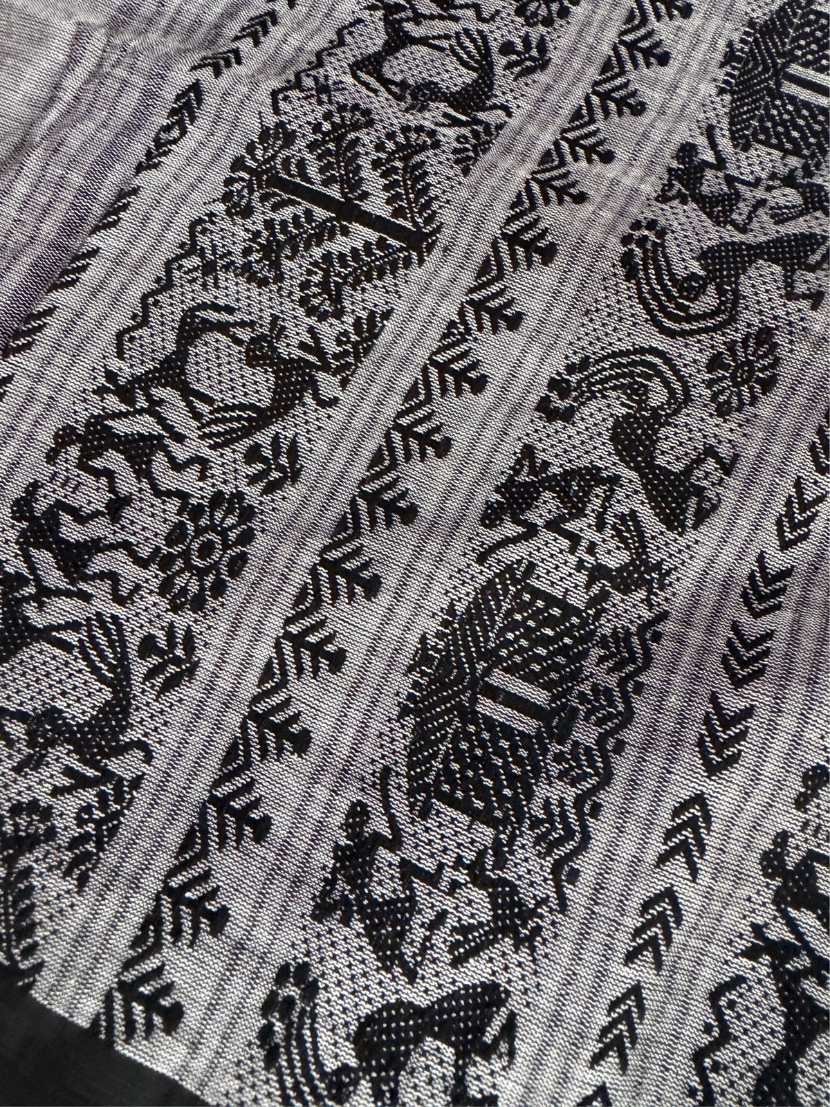 SHYAMAL - Grey cotton saree comes with blouse piece
