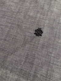 SHYAMAL - Grey cotton saree comes with blouse piece
