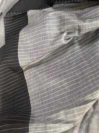 SHYAMAL - Grey cotton saree comes with blouse piece