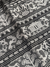 NISHI - Black cotton saree comes with blouse piece