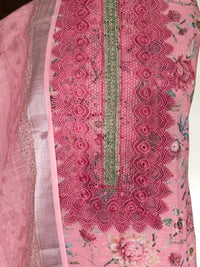 Pink Floral Lace-3 Piece Suit Set