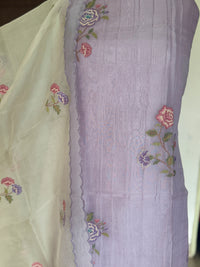 Lilac Garden Cross Stitch-3 Piece Suit Set