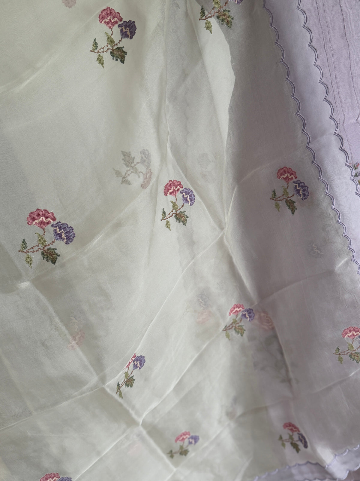 Lilac Garden Cross Stitch-3 Piece Suit Set