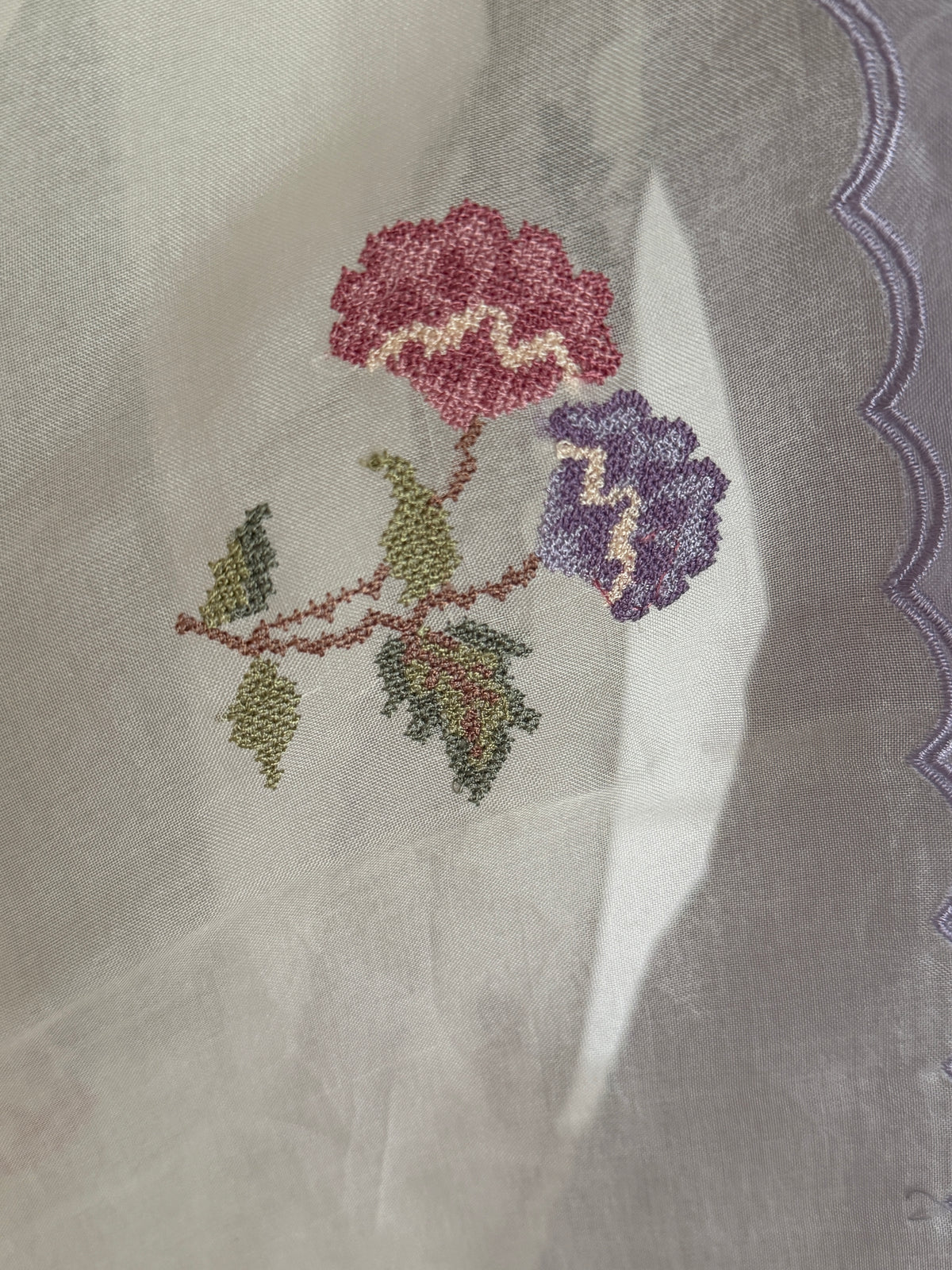 Lilac Garden Cross Stitch-3 Piece Suit Set