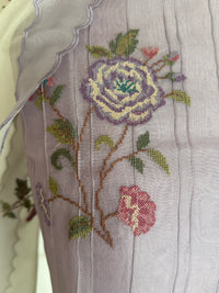 Lilac Garden Cross Stitch-3 Piece Suit Set