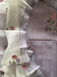 Lilac Garden Cross Stitch-3 Piece Suit Set