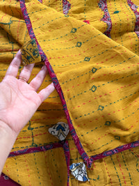 Abhira Red Yellow Patchwork-3 Piece Suit Set