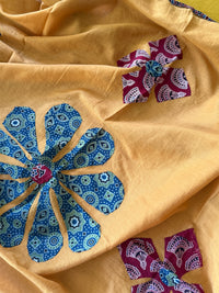 Abhira Red Yellow 2 Patchwork-3 Piece Suit set