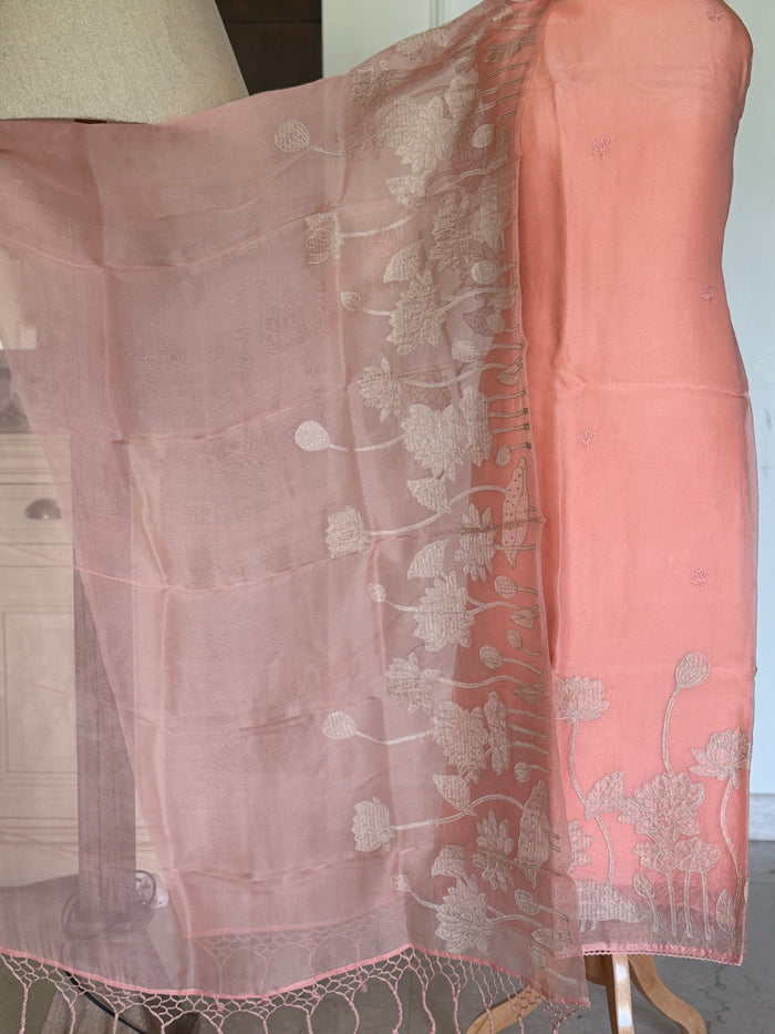 Lotus Pastel Orange-3 Piece Suit Set