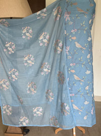Bluish Pink Bird-3 Piece Suit Set
