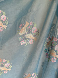 Bluish Pink Bird-3 Piece Suit Set